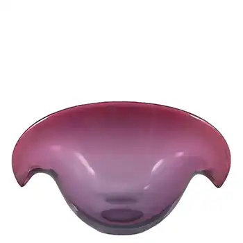 Seguso Dalla Venezia Murano Pink Glass Clam Bowl/Vase