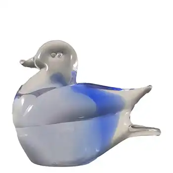 V. Nason & Co Murano Blue Glass Bird Sculpture - Label