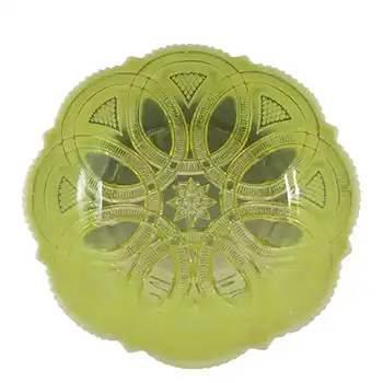 Davidson Primrose Pearline Uranium Glass 'Linking Rings' Bowl