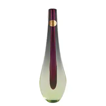 Galliano Ferro Murano Sommerso Purple & Uranium Glass Stem Vase