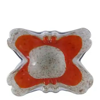 Fratelli Toso Murano Copper Aventurine Orange Glass Bowl