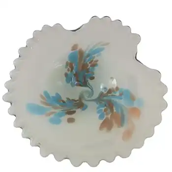 Fratelli Toso Murano Copper Aventurine White Glass Bowl