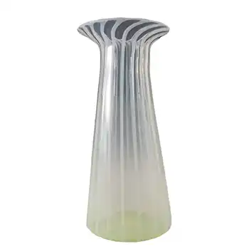 Victorian 1880's Vaseline Uranium Opalescent Glass Vase
