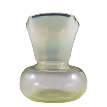 Thomas Webb Victorian Vaseline / Uranium Opalescent Glass Vase