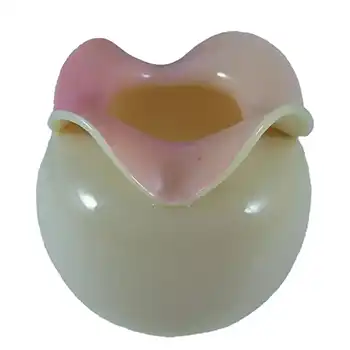 Victorian Uranium Custard Glass Pink Rose Bowl / Posy Vase