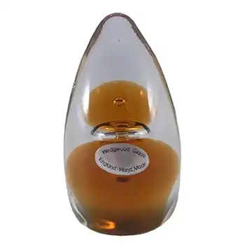 Wedgwood Topaz Glass Domed Paperweight RSWII - Marked