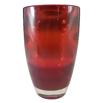 Whitefriars #9582 Baxter Ruby Red Glass Flared Vase