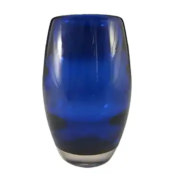 Whitefriars #9587 Cased Blue Glass Ovoid Vase