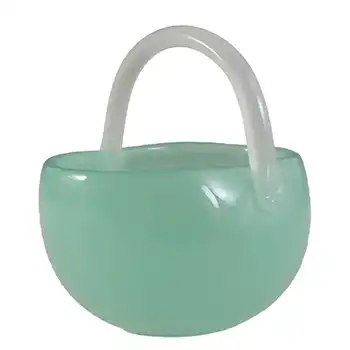 Archimede Seguso Alabastro Glass Basket Bowl - Label