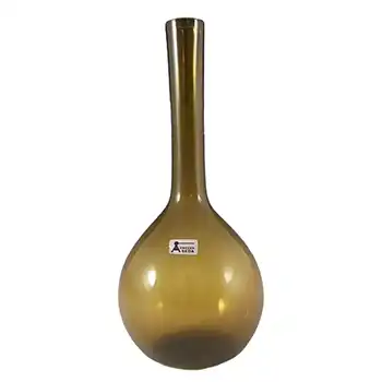 Aseda Swedish Amber Glass Bottle Vase - Labelled