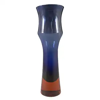 Aseda Bo Borgstrom Swedish Blue/Red Glass Vase B5/602