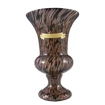 V Nason & C Murano Aventurine Glass Vase - Labelled