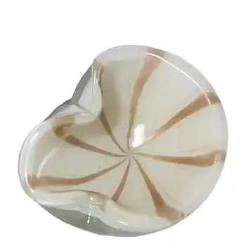 Barbini 1950's Murano Glass Gold Leaf 'Circus Tent' Bowl