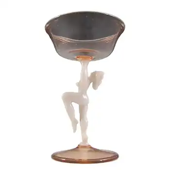 Vintage 1930's Art Deco Nude Lady Spirit Glass
