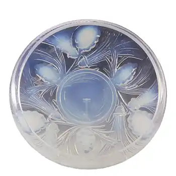Jobling #5000 Art Deco Opaline/Opalescent Glass Fircone Bowl