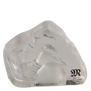Mats Jonasson #88120 Glass Duckling Paperweight - Signed