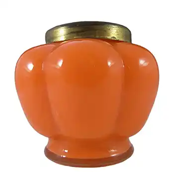 Czech 1930's/40's Orange Glass Posy Vase