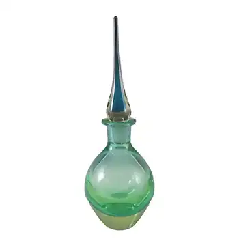 Murano Uranium Green Sommerso Glass Decorative Bottle