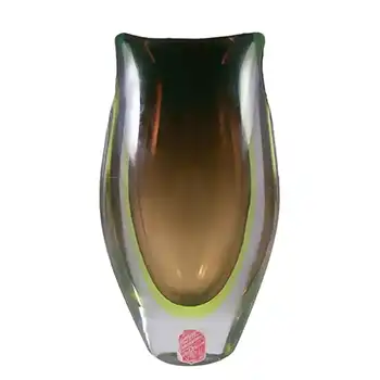 Arte Nuova Pustetto & Zanetti Murano Sommerso Uranium Glass Vase