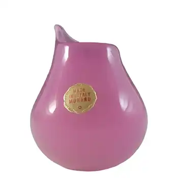 Murano/Venetian Italian Pink Alabastro Glass Vase