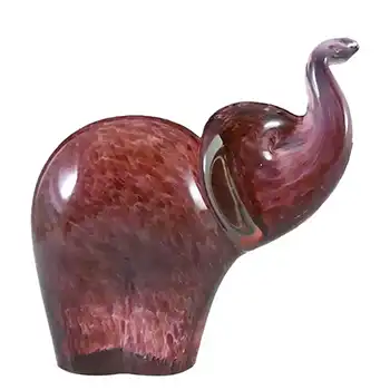 Wedgwood Speckled Pink Glass Jumbo Elephant SG451 - Marked