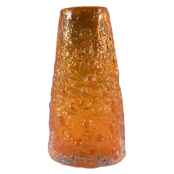 Whitefriars #9717 Baxter Tangerine Glass Volcano Vase