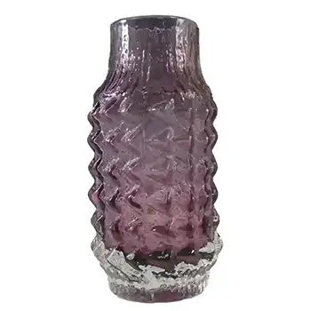 Whitefriars #9731 Baxter Aubergine Glass Pineapple/Pinecone Vase