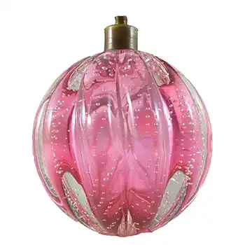 Archimede Seguso Murano Pink Glass Bubble Lamp Base