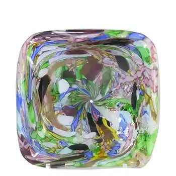 AVEM Murano Zanfirico Bizantino / Tutti Frutti White Glass Bowl