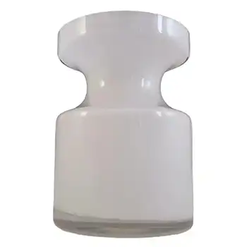 Alsterfors #S5014 Per Ström White Hooped Glass Vase - Signed