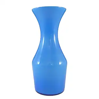 Alsterfors 1970's Scandinavian Blue Cased Glass 9.5" Vase