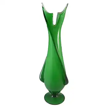 Cristalleria Fratelli Betti/Alrose Italian Empoli Glass Vase