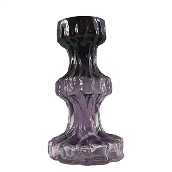Ingrid/Ingridglas 1970's Purple Glass Bark Textured Vase