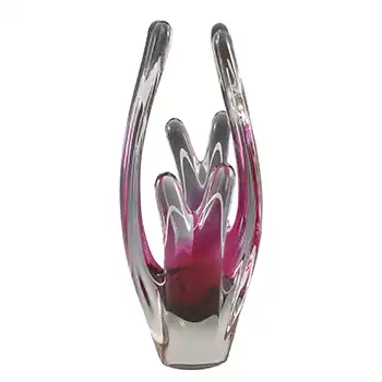 SIGNED W Johanson Orrefors Sea Glasbruk Glass Coquille Vase