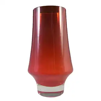 Riihimaki #1374 Riihimaen Lasi Oy Finnish Red Glass Vase