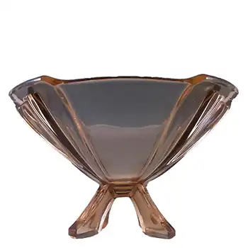 Stölzle #19283 Czech Art Deco 1930's Pink Glass Bowl