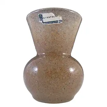 Strathearn Speckled Brown Glass Vase V029 - Labelled