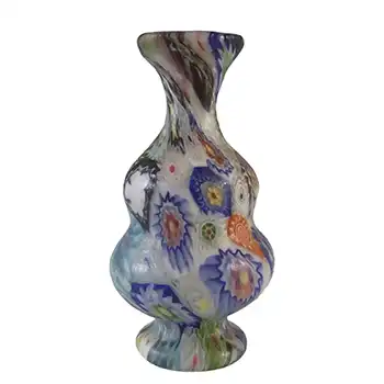 Fratelli Toso Millefiori Canes Murano Multicoloured Glass Vase