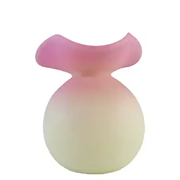 Thomas Webb Victorian Burmese Uranium Pink Glass Vase