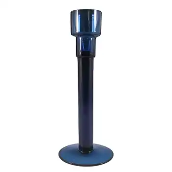 Wedgwood / Gullaskruf / Unknown? Blue Glass Candlestick Holder