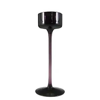 Wedgwood "Brancaster" Amethyst Glass 8" Candlestick RSW15/2