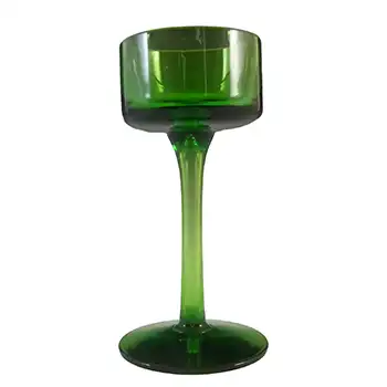 Wedgwood "Brancaster" Green Glass 5.25" Candlestick RSW15/1 - Marked
