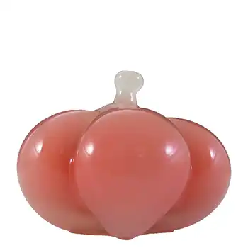 Murano Venetian Alabastro Pink Glass Pumpkin Fruit