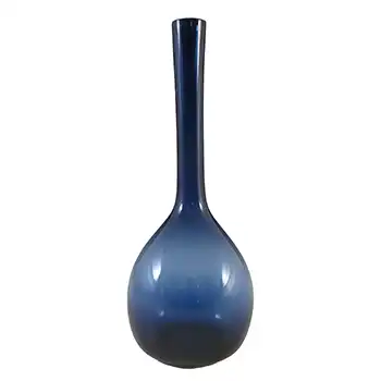 Elme Swedish/Scandinavian Dark Blue Uncased Glass 7.75" Vase