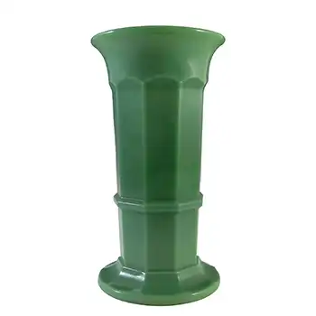 Davidson Art Deco 8" Jade Green Glass Vase #279