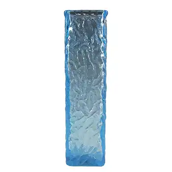 Davidson Vintage British Blue Bark Textured Glass "Luna" Vase