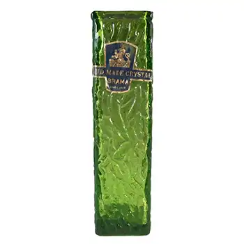 LABELLED Davidson British Green Bark Textured Glass "Luna" Vase