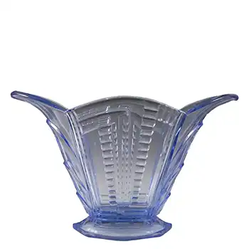 Brockwitz Art Deco 1930s Blue Glass Vase #9070