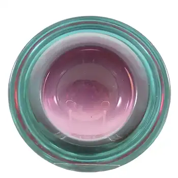 Murano Geode Pink & Turquoise Sommerso Glass Circle Bowl