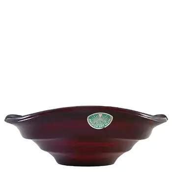 Gullaskruf Vintage 1950's Swedish Red Glass Ribbed Bowl